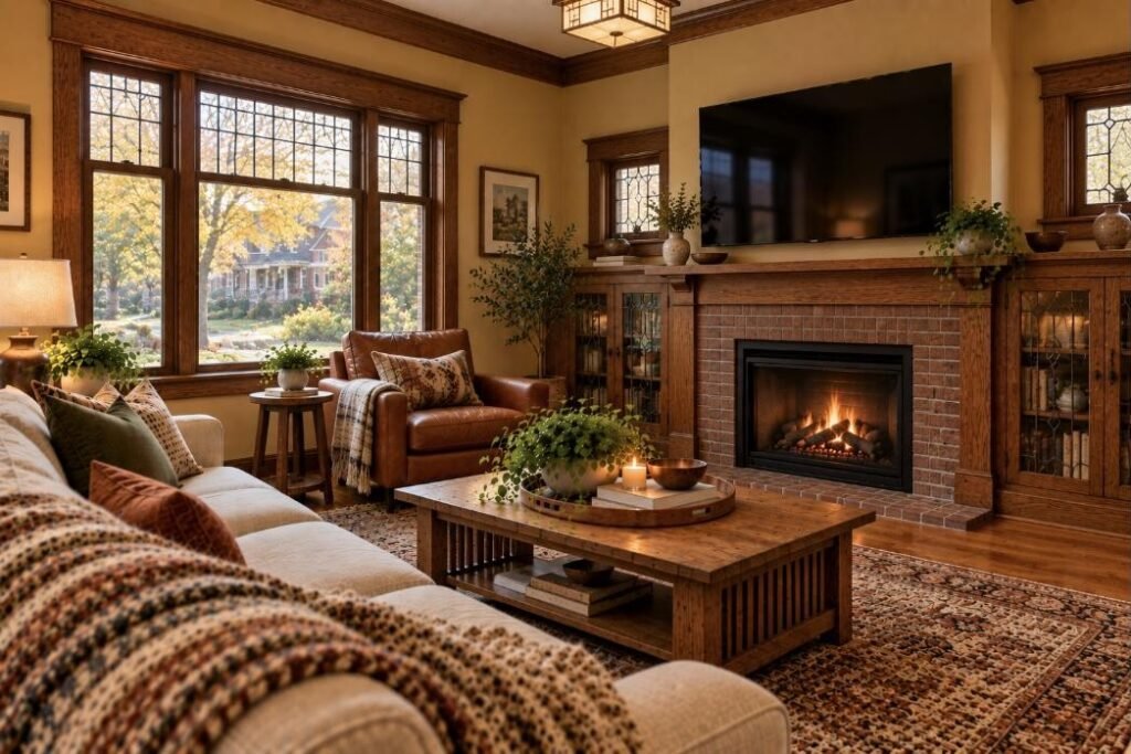 Wall-mounted TV in a Ohio home (illustration)