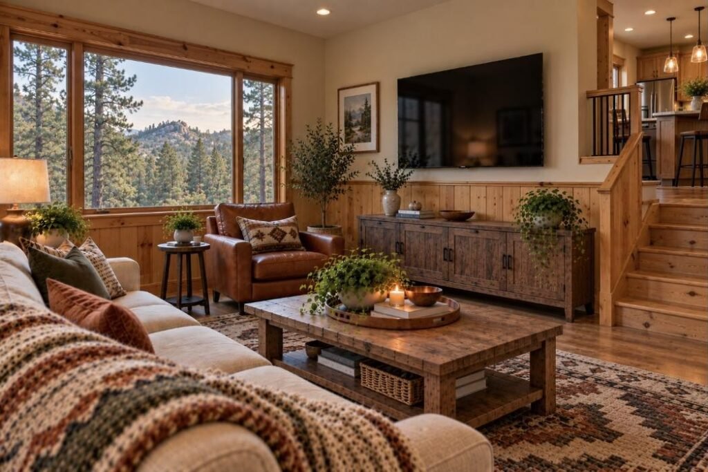 Wall-mounted TV in a South Dakota home (illustration)
