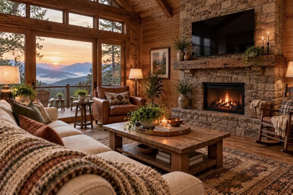 Wall-mounted TV in a Tennessee home (illustration)